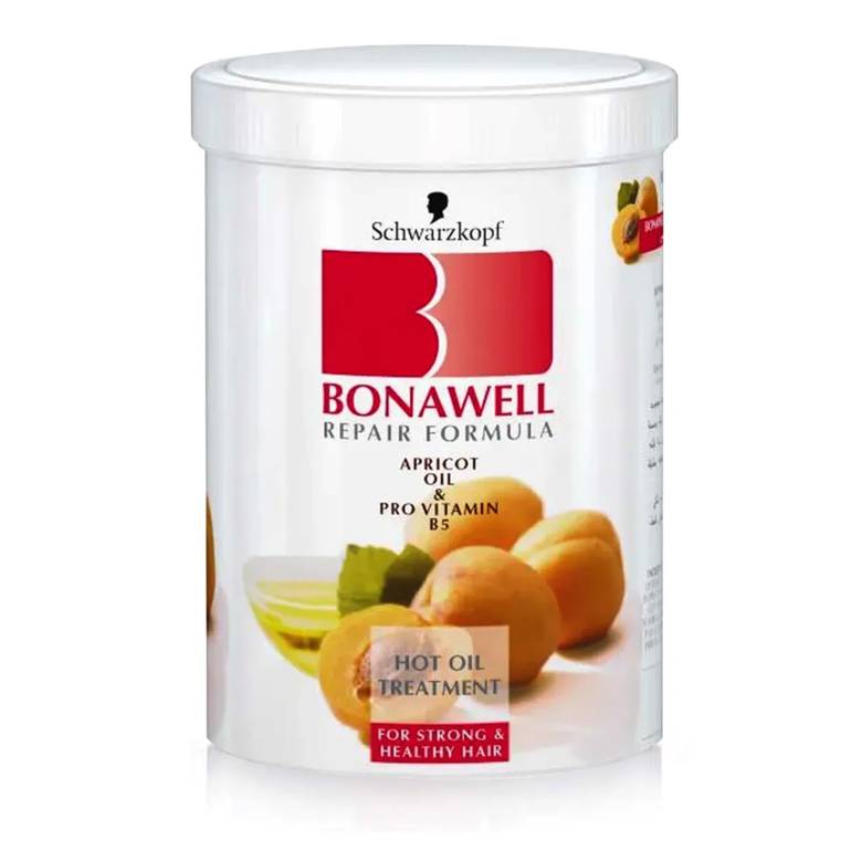 أفضل حمامات الزيت للشعر التالف بوناويل شوارزكوف  بالمشمش كبير (Bonawell Schwarzkopf) - 225 مل