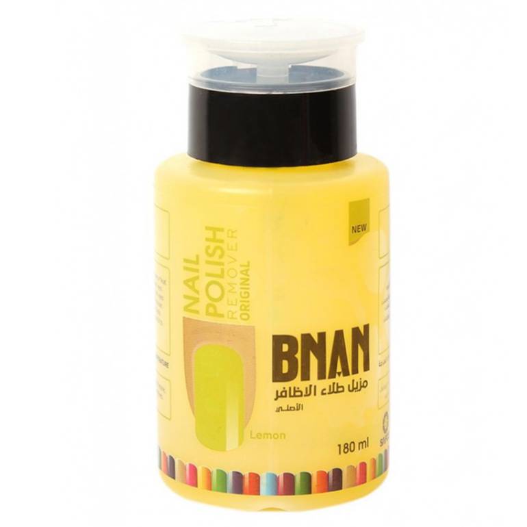  مزيل طلاء الأظافر باليمون سهل الاستخدام وسريع الفعالية (Bnan) - 180مل