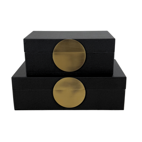 Black PU Leather Box - Set