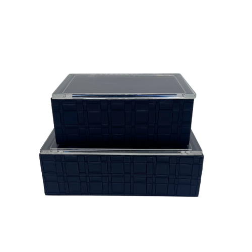 Black Leather & Wooden Box Set