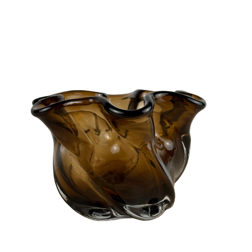 Brown Glass Vase