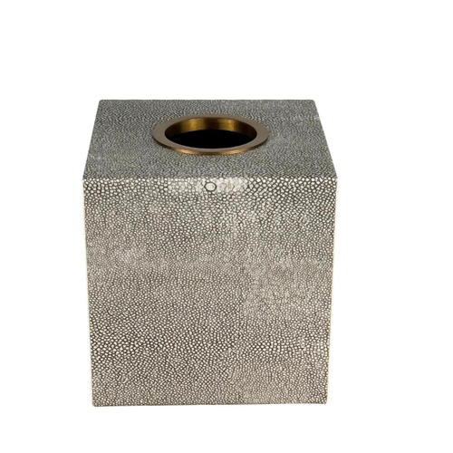 Leather Tissue Box - Grey