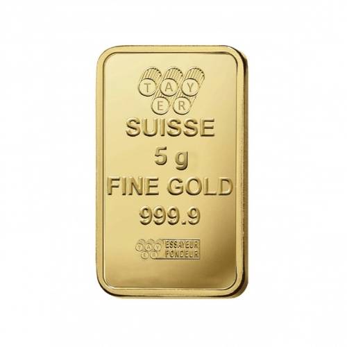 Saudi 24 carat gold bar, weighing 5 grams