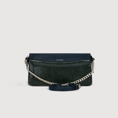 Women's green leather bag