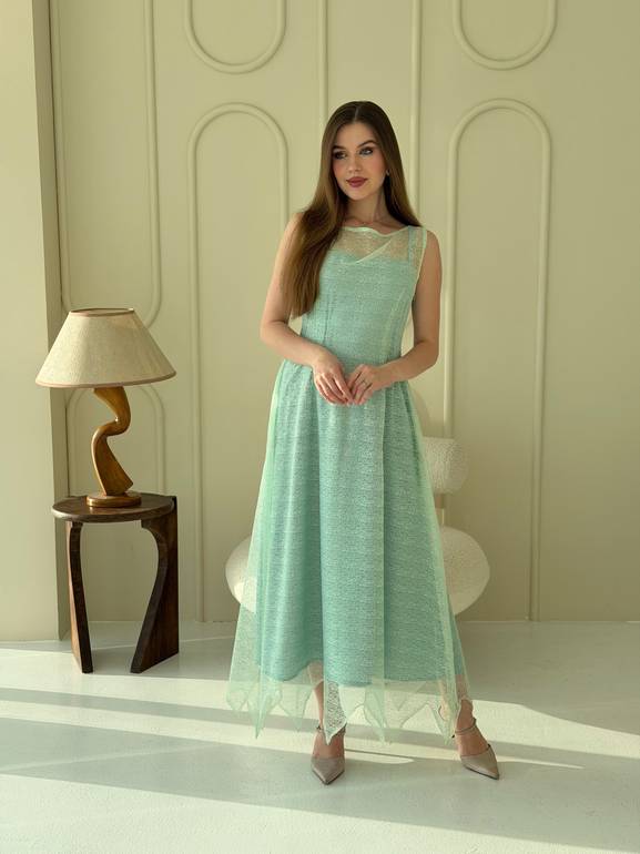 Pastel  Green Tulle Dress