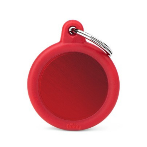 MF tags Red Circle With Red Rubber