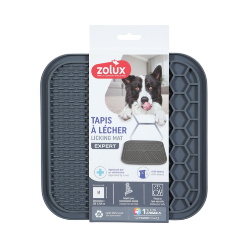 Zolux Silicone Dog Licking Mat Medium Gray