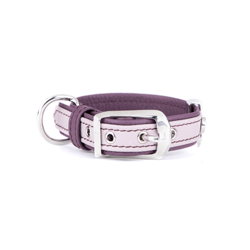 MF FIRENZE Collar LEATHER Pink 31x2.2cm
