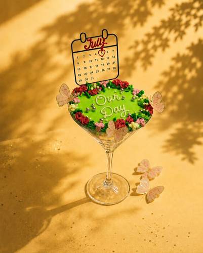 Garden martini cake with Topper🌿