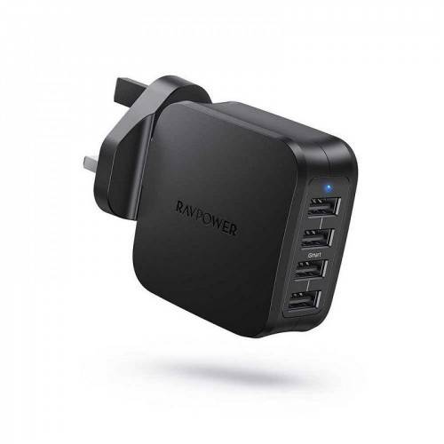 شاحن جداري 40W بأربع منافذ من راف باور