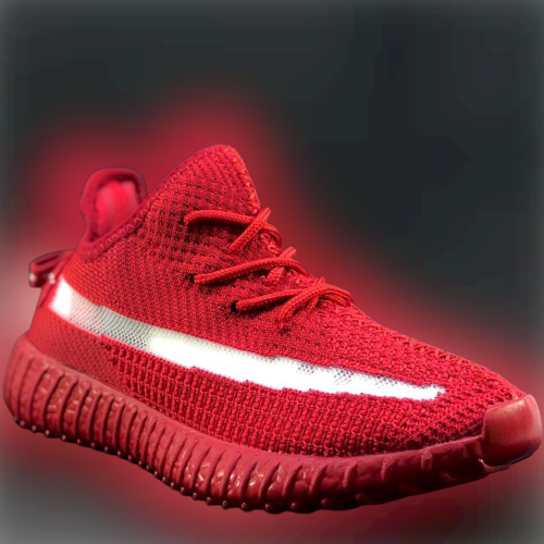 حذاء رياضي نسائي أحمر بتصميم ييزي YEEZY DESIGN 