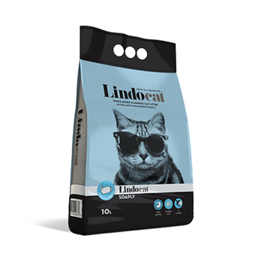 رمل للقطط سوبلي برائحة الصابون 10L من شركة Lindo Cat