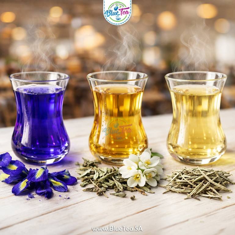 باكج الرشاقة (3 منتجات): شاي أزرق + شاي أبيض + شاي أخضر يالياسمين