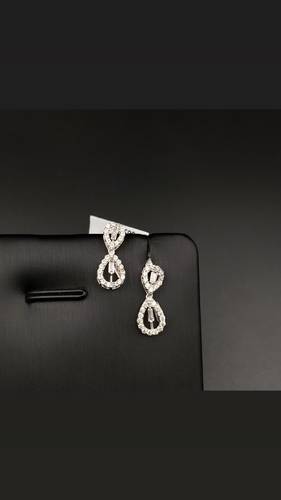 WHITE GOLD EARRINGS K18