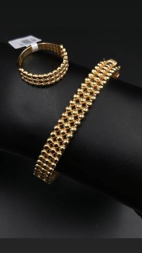 سوارة مع خاتم ذهب عيار 18