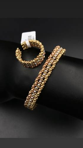 سوارة مع خاتم ذهب عيار 18