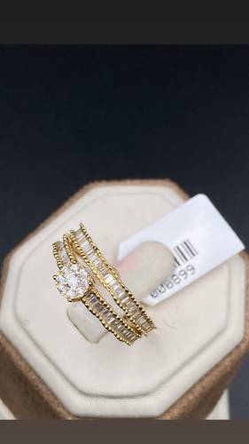 GOLD RING TWING K18