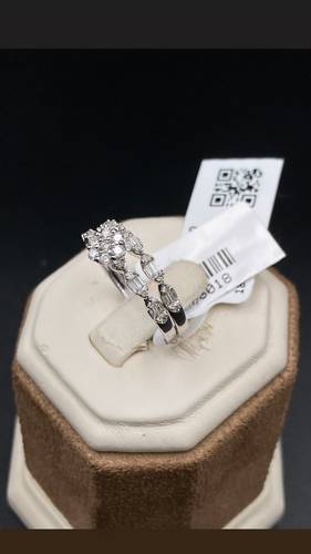 NATURAL DIAMOND TWINS RING WITH GOLD K18