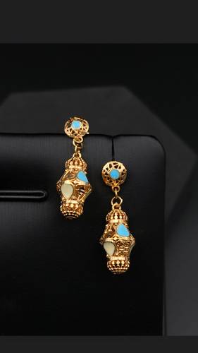 حلق ذهب أصفر عيار 21