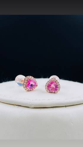 حلق ألماس طبيعي عيار ١٨