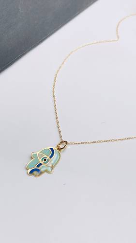 عقد ذهب عيار 18