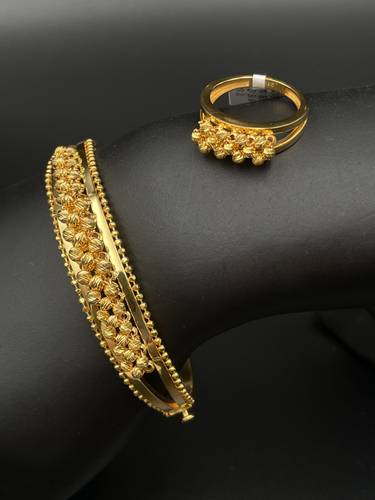 إسوارة مع خاتم ذهب عيار ٢١