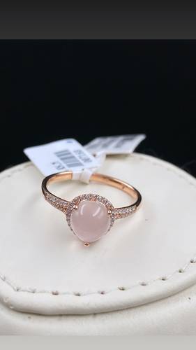 NATURAL DIAMOND RING WITH GOLD K18