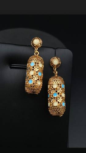 حلق ذهب أصفر عيار 21