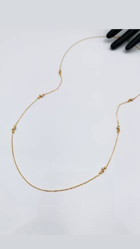 GOLD LONG NECKLACE K18