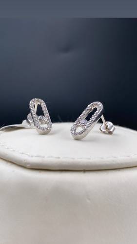 WHITE GOLD EARINGS K18