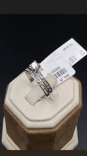 NATURAL DIAMOND TWINS RING WITH GOLD K18