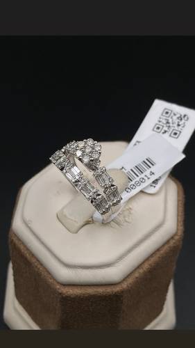 NATURAL DIAMOND TWINS RING WITH GOLD K18