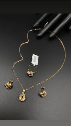 نصف طقم ذهب أصفر عيار 18