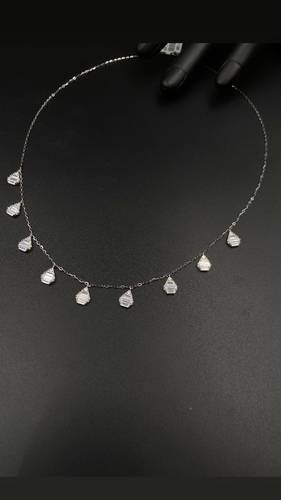WHITE GOLD NECKLACE K18
