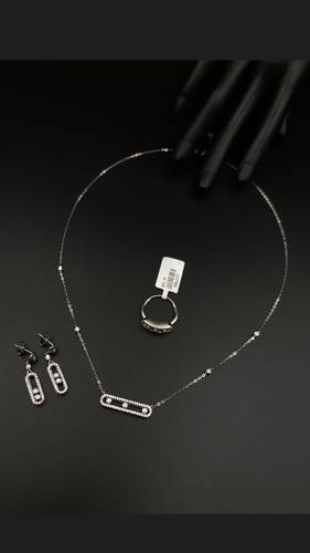WHITE GOLD HALF SET K18