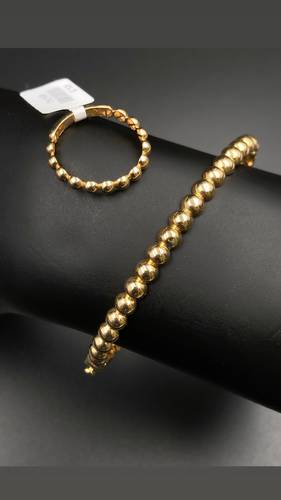 GOLD BRACELET WITH RING K18
