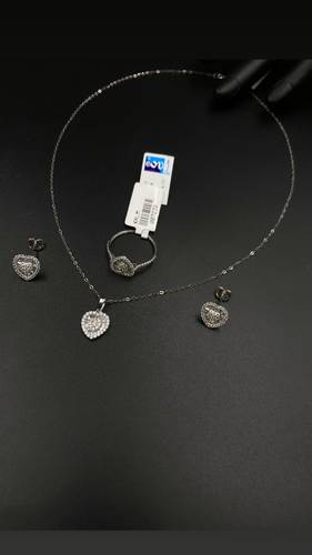 WHITE GOLD HALF SET K18