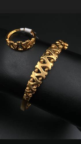 سوارة مع خاتم ذهب عيار 21