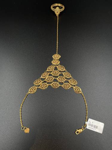 21K GOLD RING HANDCHAIN / RING BRACELET