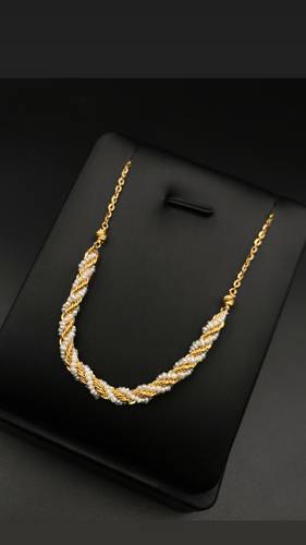 GOLD NECKLACE K21 WITH CULTURED PEARL