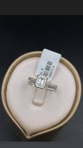 WHITE GOLD RING TWINS K18