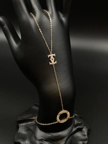 21K GOLD RING HANDCHAIN / RING BRACELET