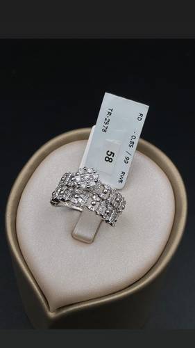 NATURAL DIAMOND TWINS RING WITH GOLD K18