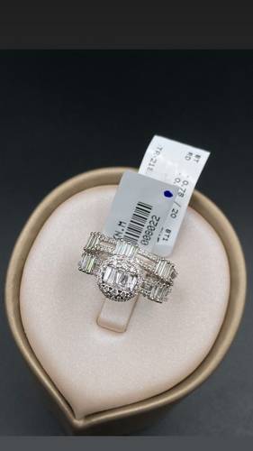 NATURAL DIAMOND TWINS RING WITH GOLD K18