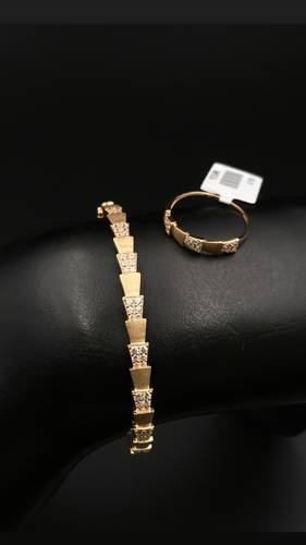GOLD BRACELET WITH RING K18