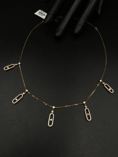 GOLD NECKLACE SHOKER K18