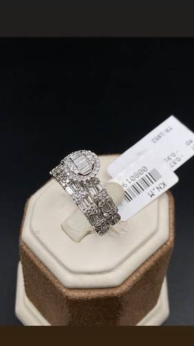 NATURAL DIAMOND TWINS RING WITH GOLD K18