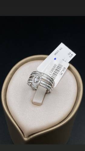 NATURAL DIAMOND TWINS RING WITH GOLD K18