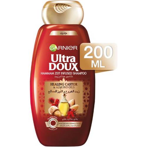 شامبو جارنييه الترا دو 200 مل زيت الخروع واللوز  