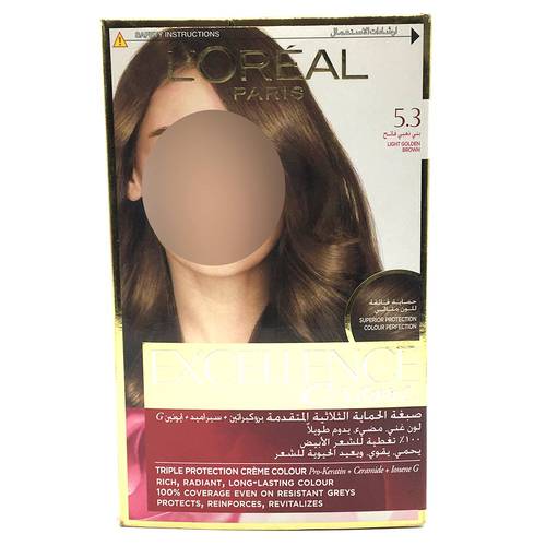 صبغة شعر لوريال اكسلانس بني ذهبي فاتح 5.3